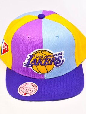 Mitchell & Ness Los Angeles Lakers NBA Snapback Hat Cap 75th anniversary